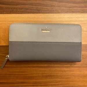 Kate Spade Madison Large Continental Wallet in Duotone Grey